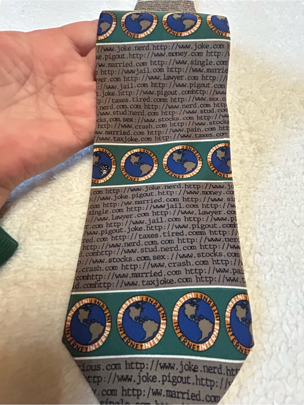 🎁3 for $30 - Novelty Internet Globe Necktie